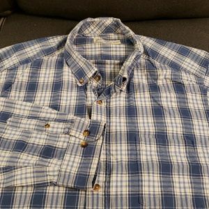 Long sleeve cotton button-down shirt